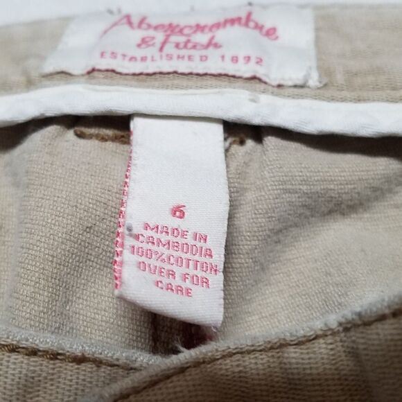 Abercrombie & Fitch Vintage Y2K Khaki Flare Low Rise Pants Jeans 6 - Picture 9 of 10